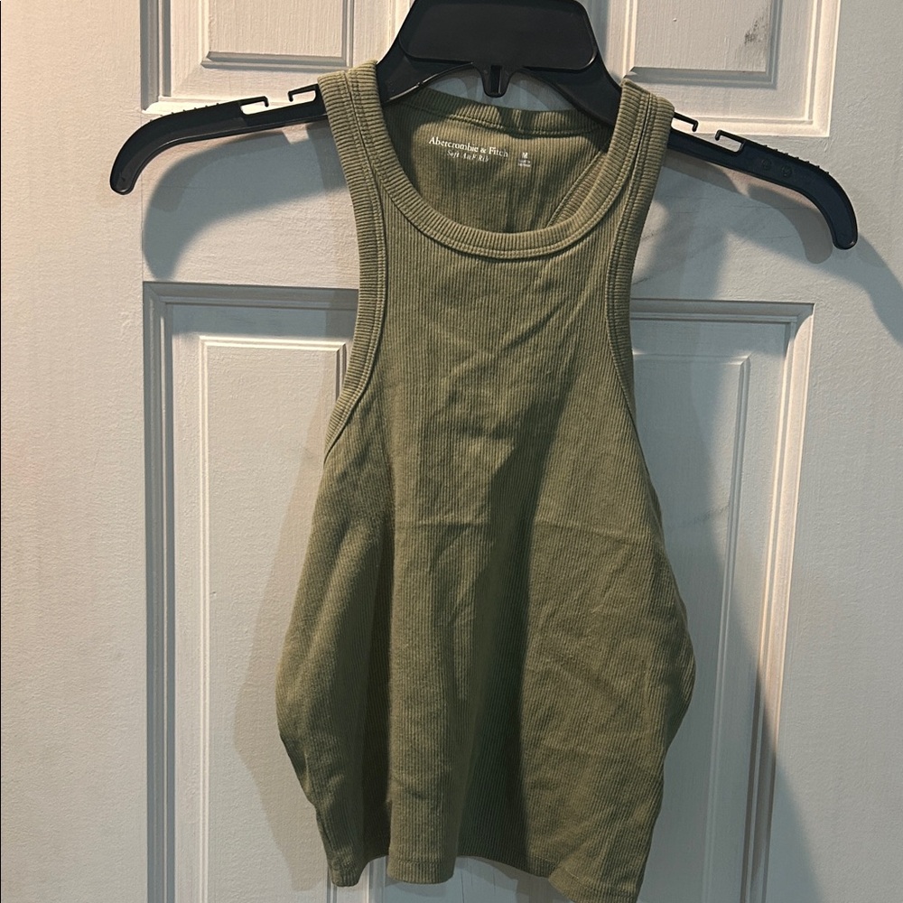 Abercrombie Olive Green Ribbed Tank Top